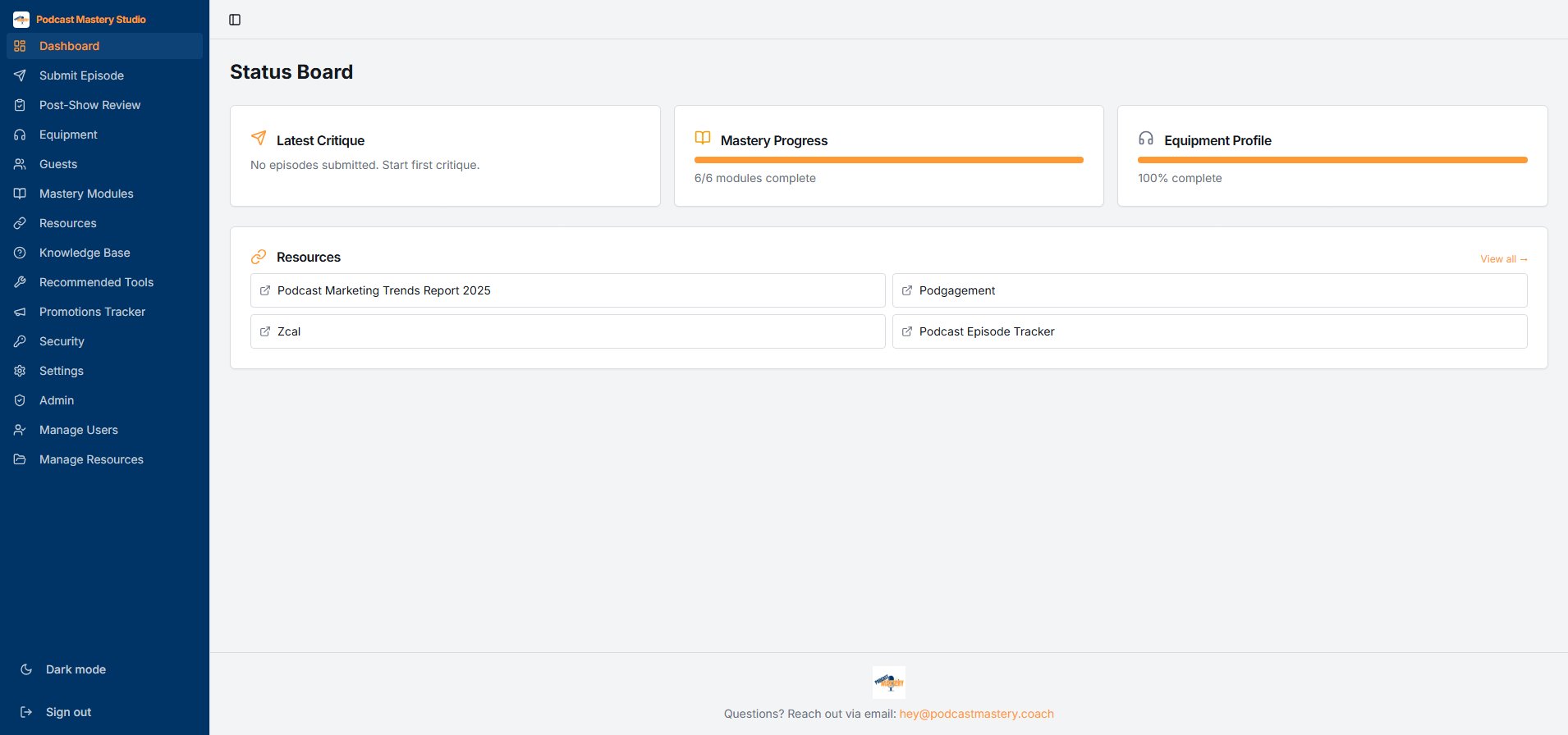 Introducing the Podcast Mastery Learning Studio